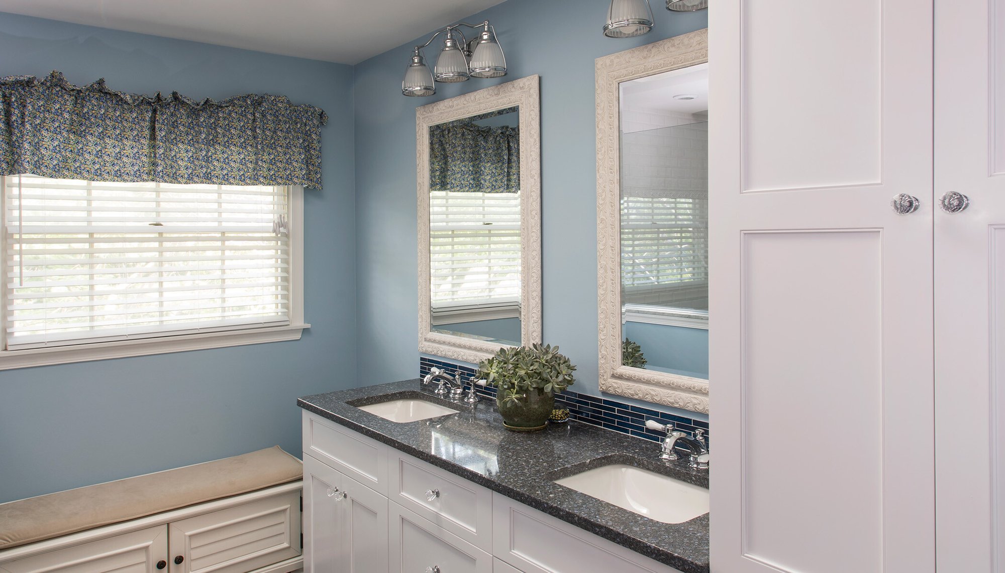 bathroom with double sinks